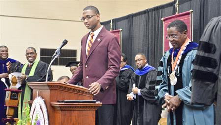 President Andy Michael Speaking at Matriculation Day