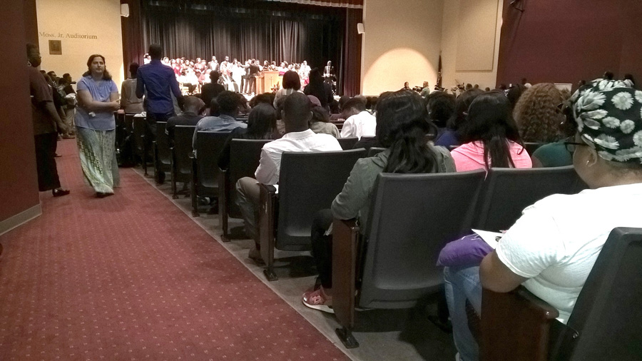 Attendees of Claflin Students' memorial service