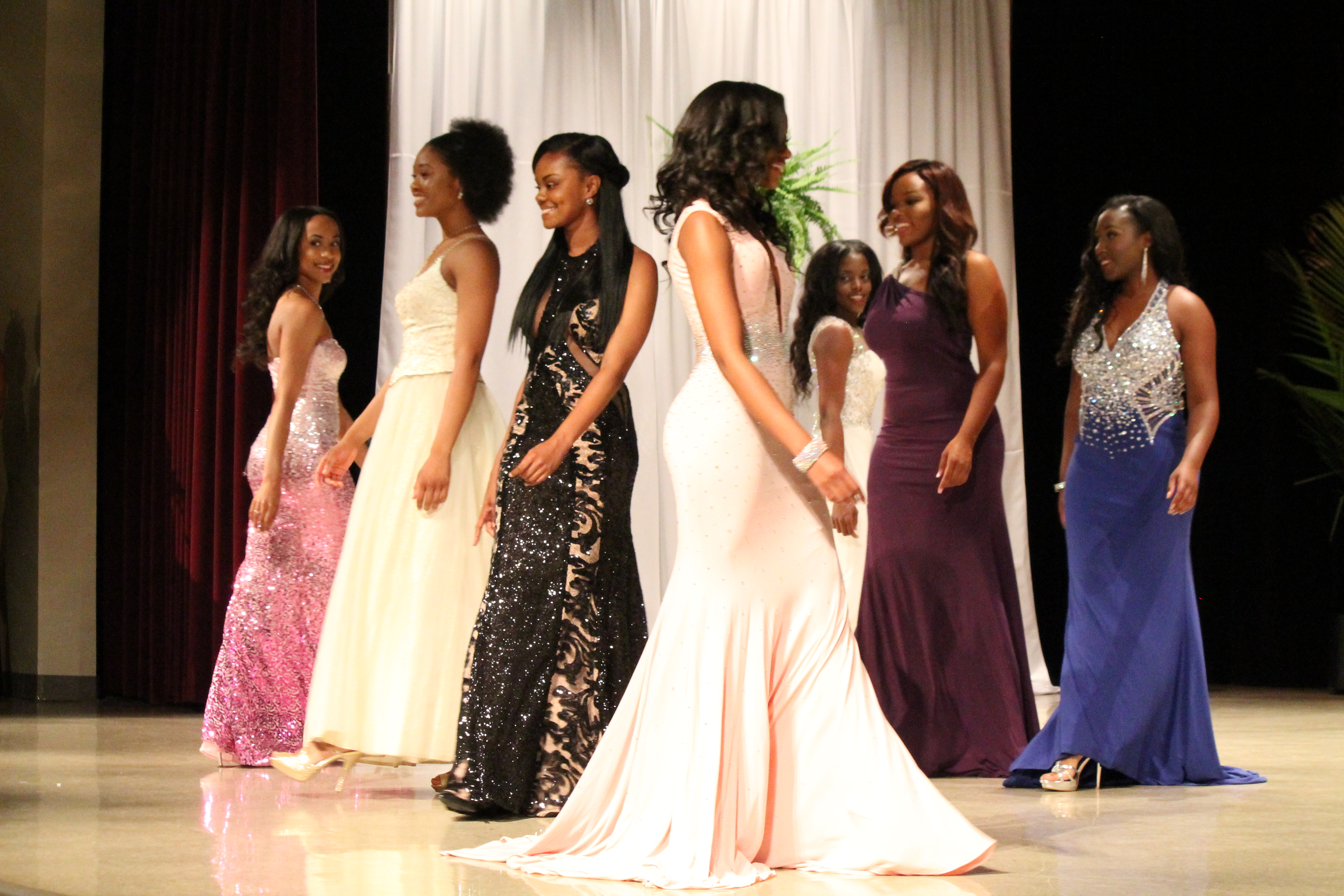 Participants of the Miss Claflin University Pagent