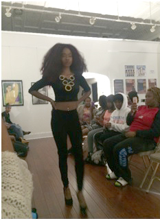 Model Showcasing Wearable Art