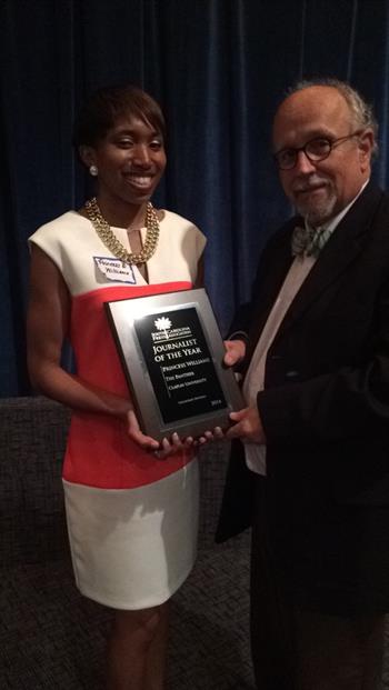 the-panther-editor-princess-williams-with-scpa-executive-director-bill-rogers Princess and Bill Rogers Together with Award