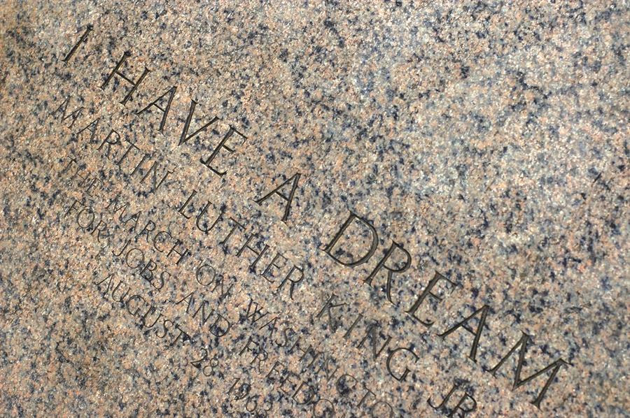 I have a dream etched in granite