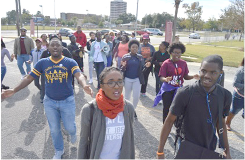 Claflin Students March to Polls