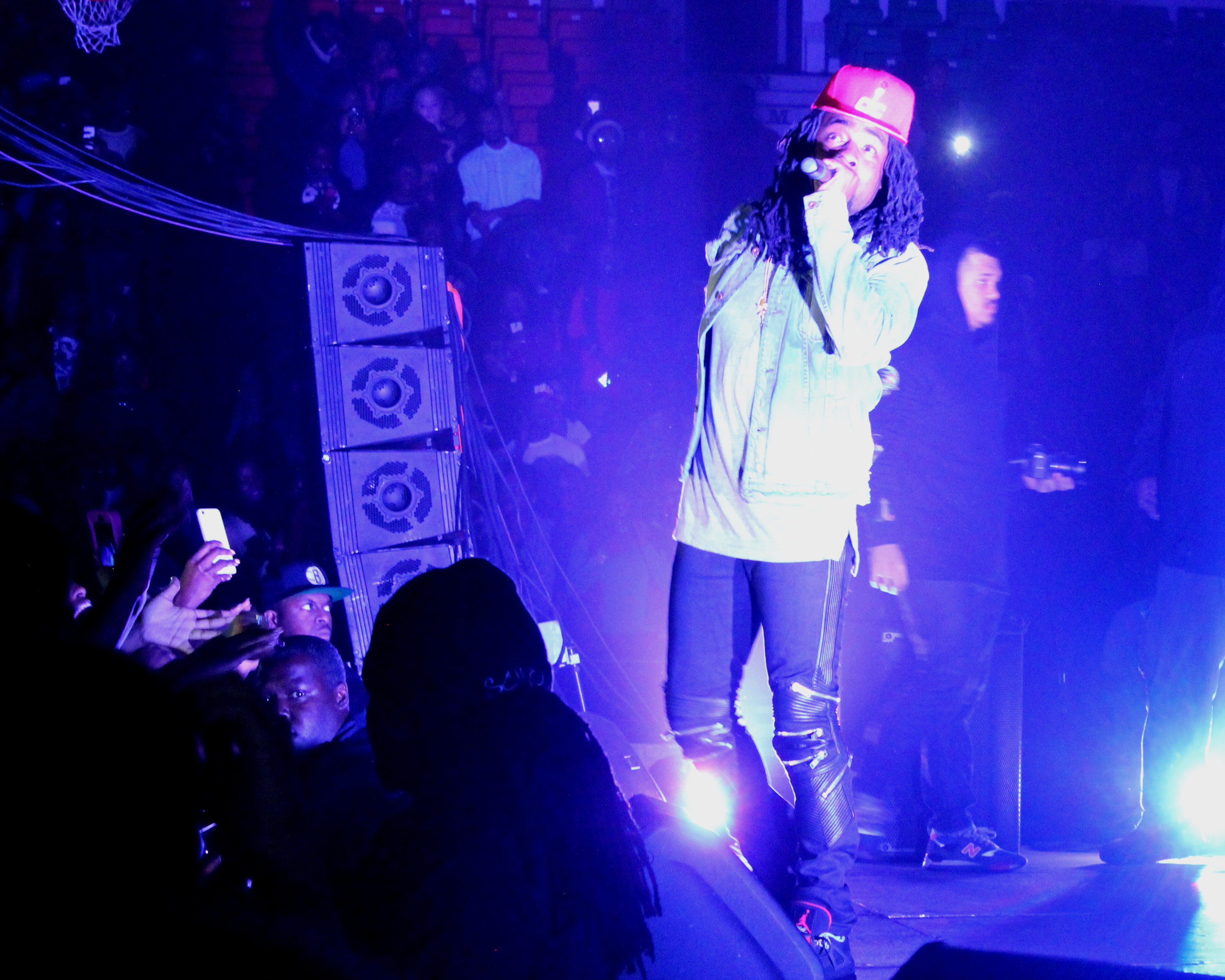 Wale performing at Claflin