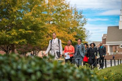 Claflin Students Happily Walking Around Campus