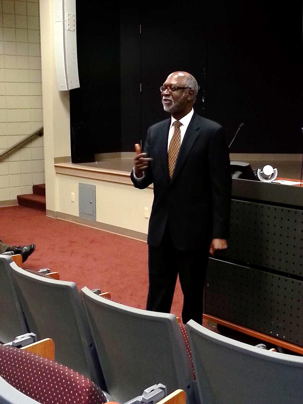 Ambassador James Irvin Gadsden speaking at Claflin