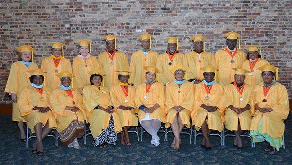 Claflin Golden Class of 64 in Cap and Gowns in 2014
