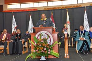 Linal Harris Speaking at Spring Convocation
