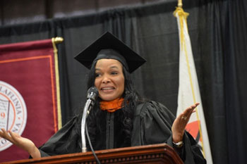 Margarita Anderson Giving Speech at Claflin