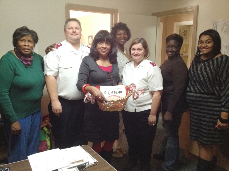 Alice Tisdale Donating at Salvation Army