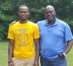 Father and Son Celebrate Academic Achievement