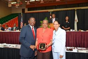 tisdale-honoring-employee Tisdale Wtih Employee Given Award