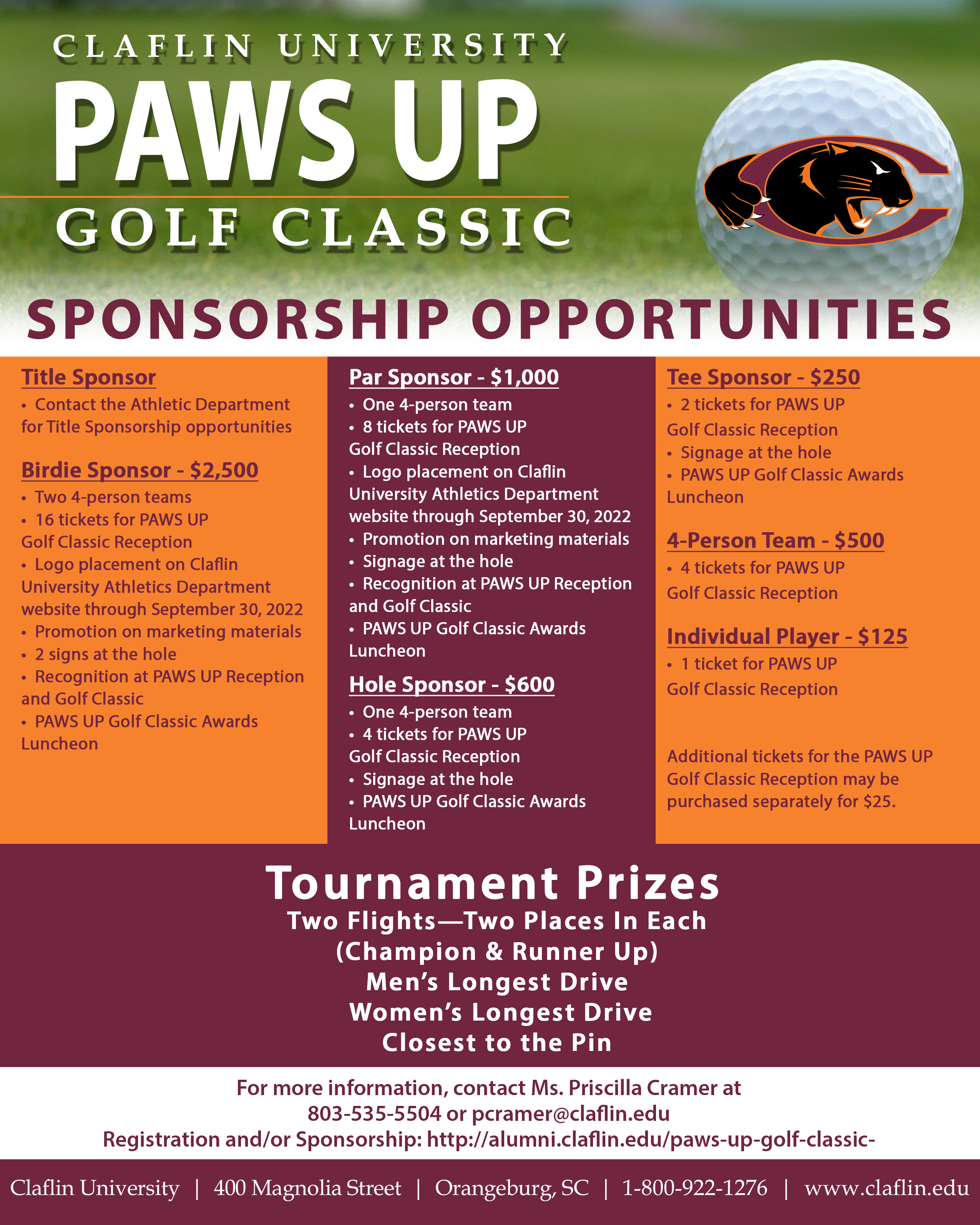 PAWS UP Golf Classic 2022 sponsorship