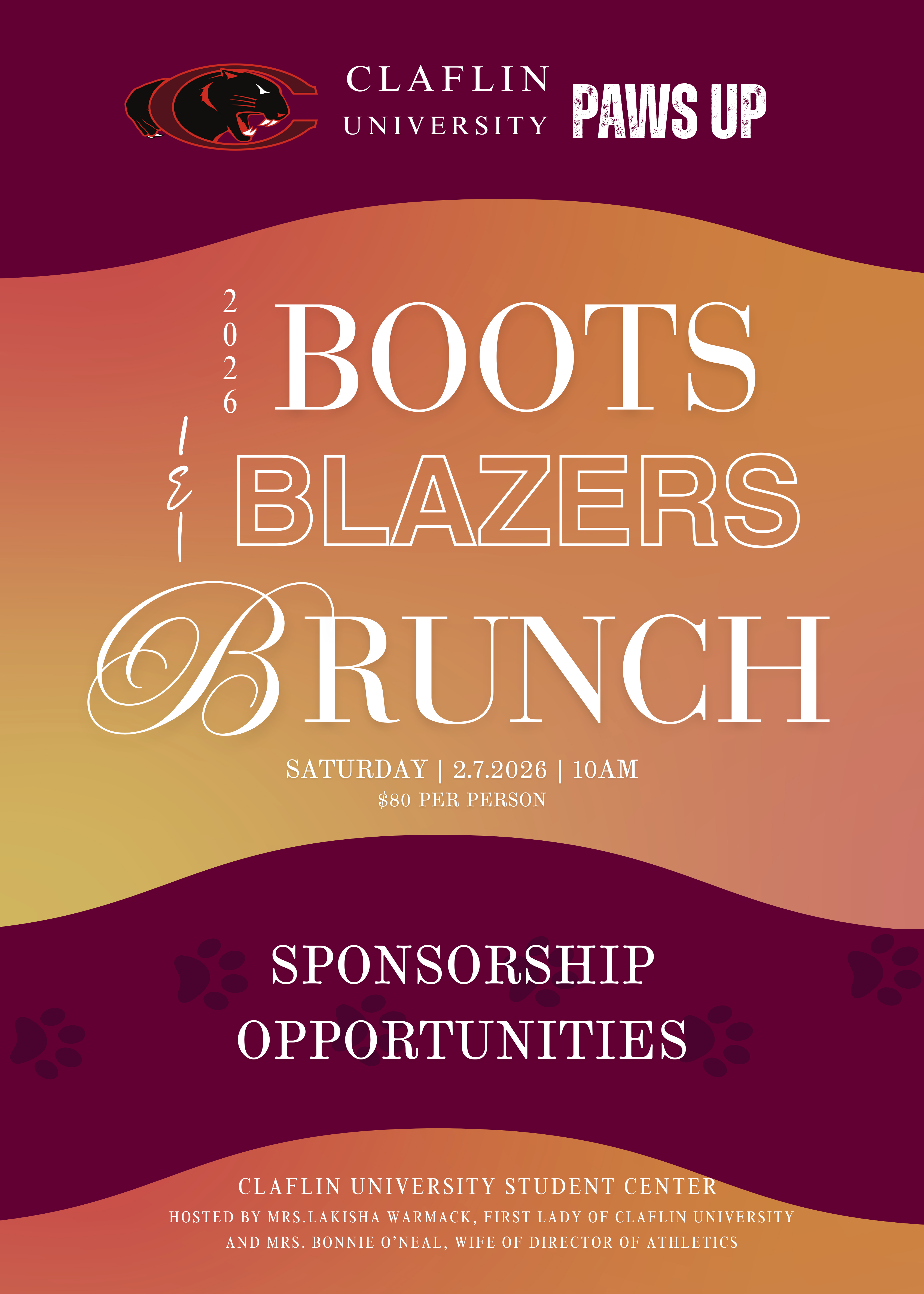 Boots & Blazers Brunch Event Flyer