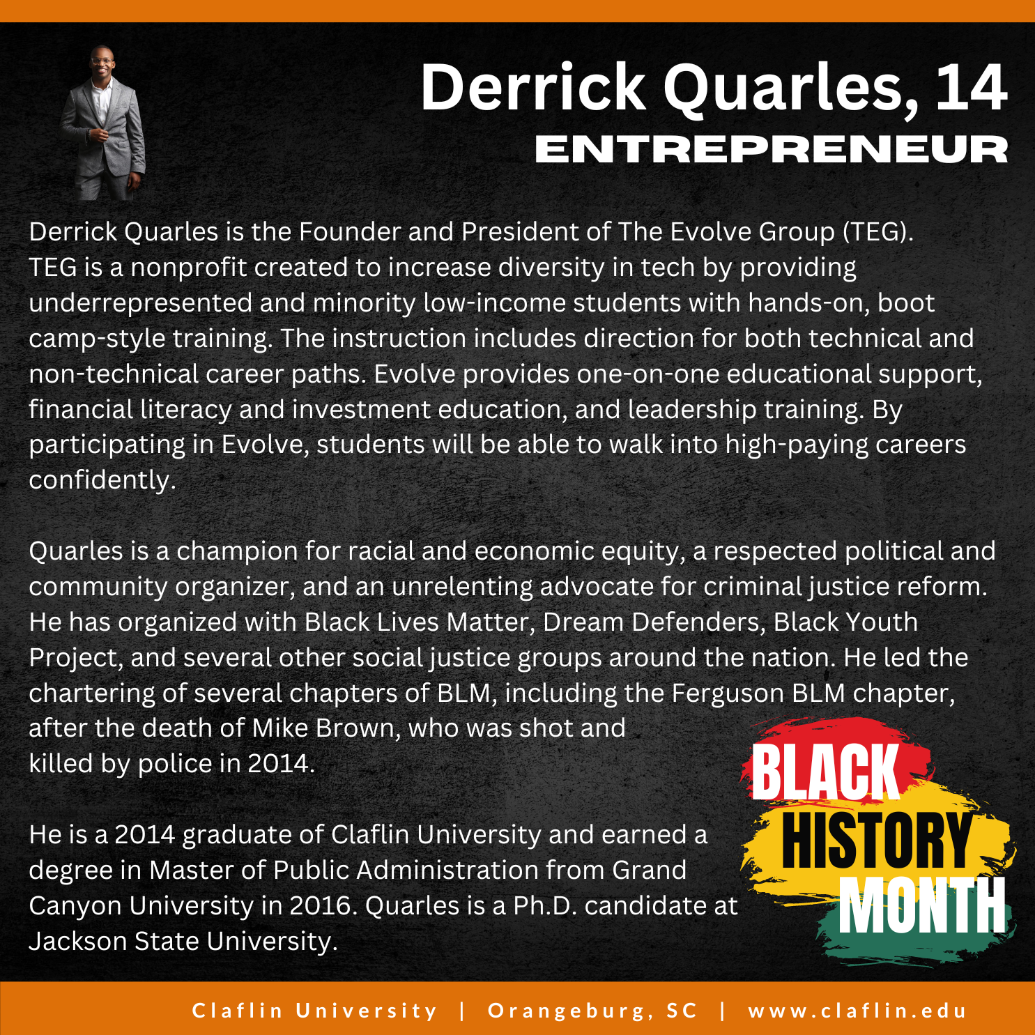 derrick_quarles_black_history_month_claflin_university_alumni -bio