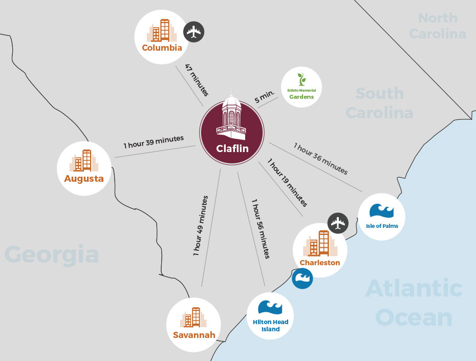 map of Claflin surrounding area