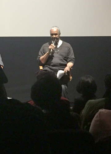 Frank Martin speaks at the screening event.