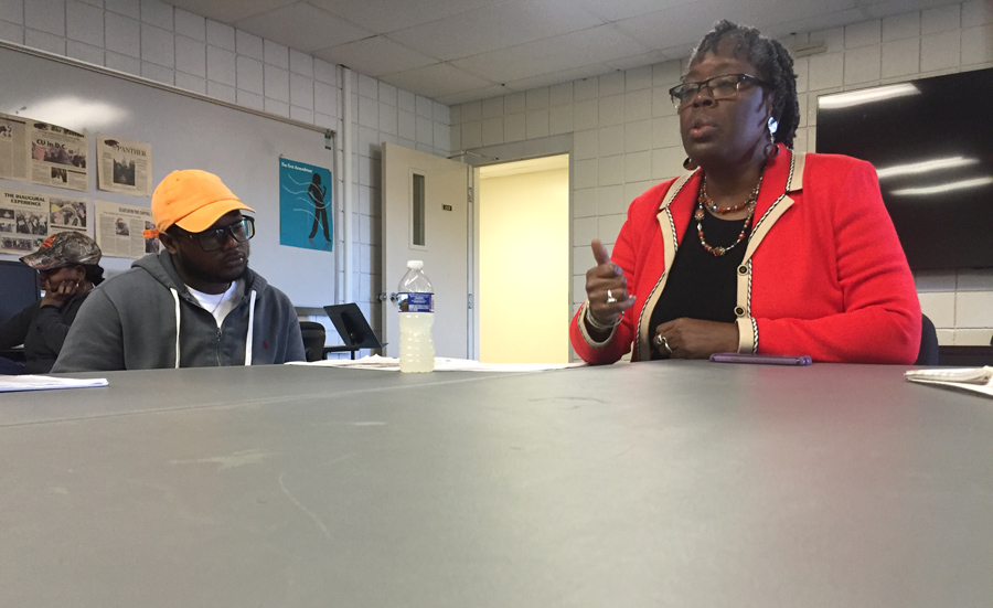 PANTHER gilda 2017 jan Rep. Gilda Cobb-Hunter speaks to Mass Communications students. (Panther photo)