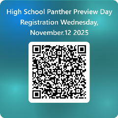 registration High School Panther Preview Day QR code registration High School Panther Preview Day QR code
