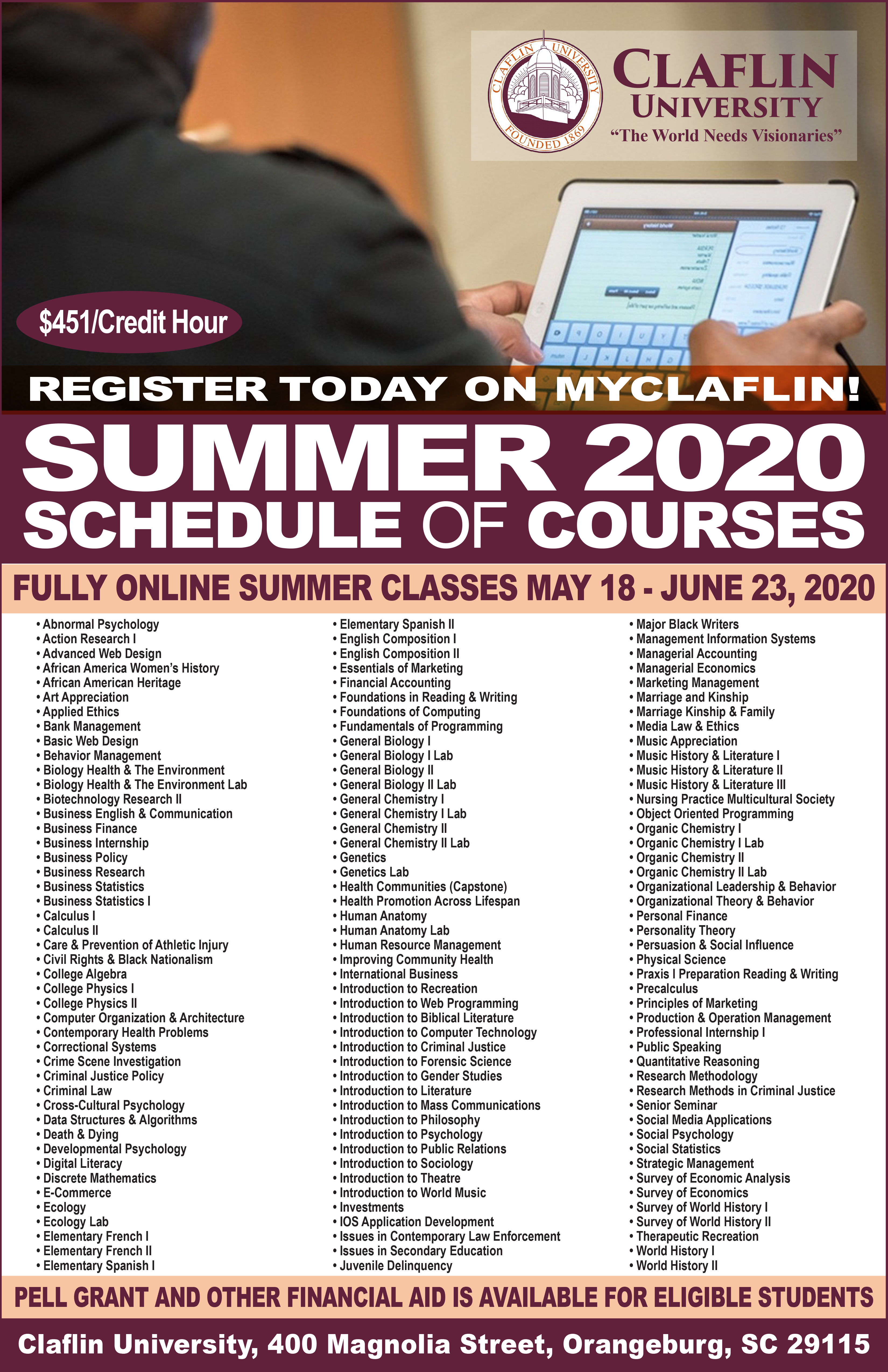 Summer 2020 Classes