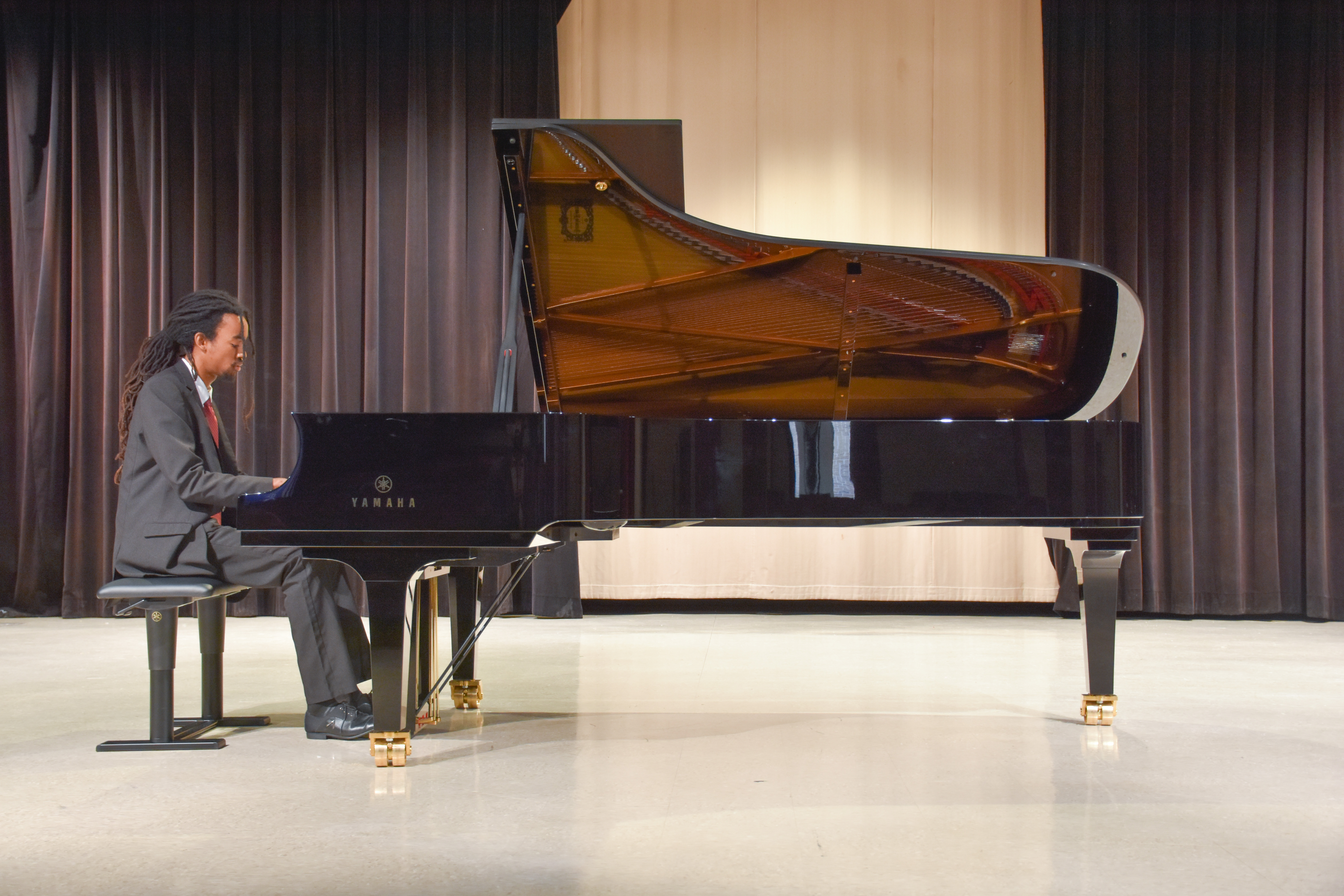 Yamaha - Samuel Stewart a senior music education major from Swansea SC performs on new Yamaha Piano Yamaha - Samuel Stewart a senior music education major from Swansea SC performs on new Yamaha Piano