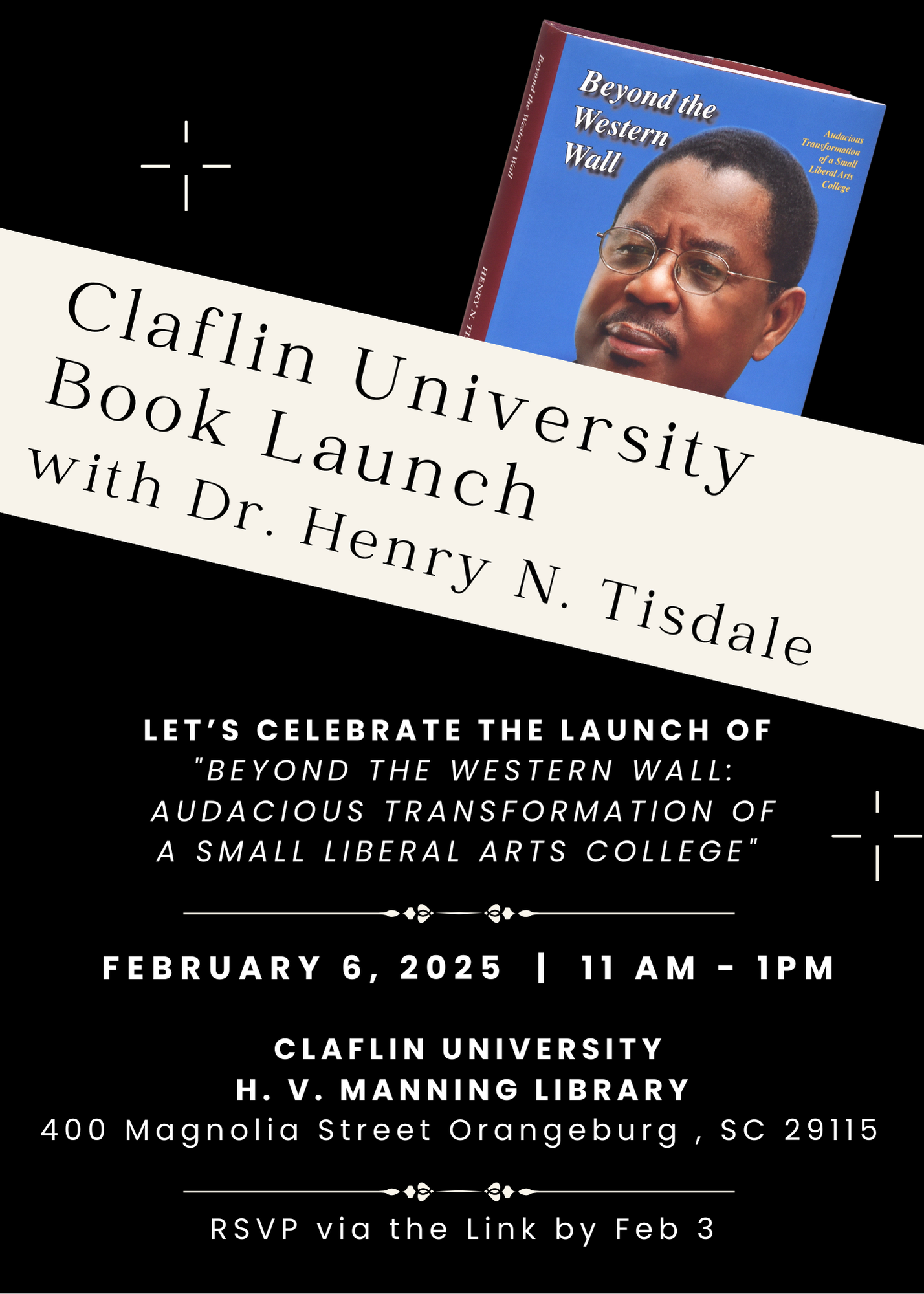 Dr. Tisdale book signing invitation library