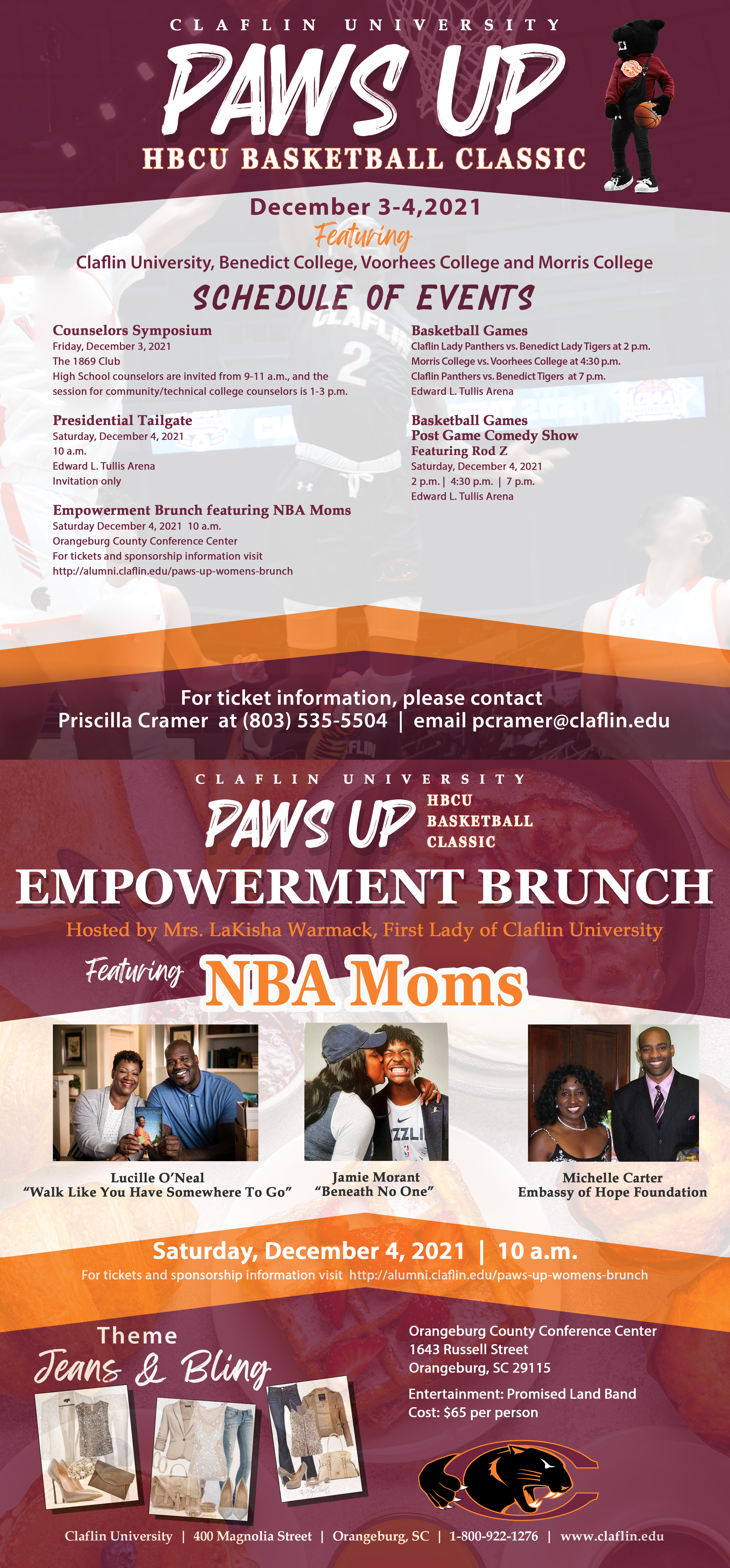 PAWS UP schedule of events