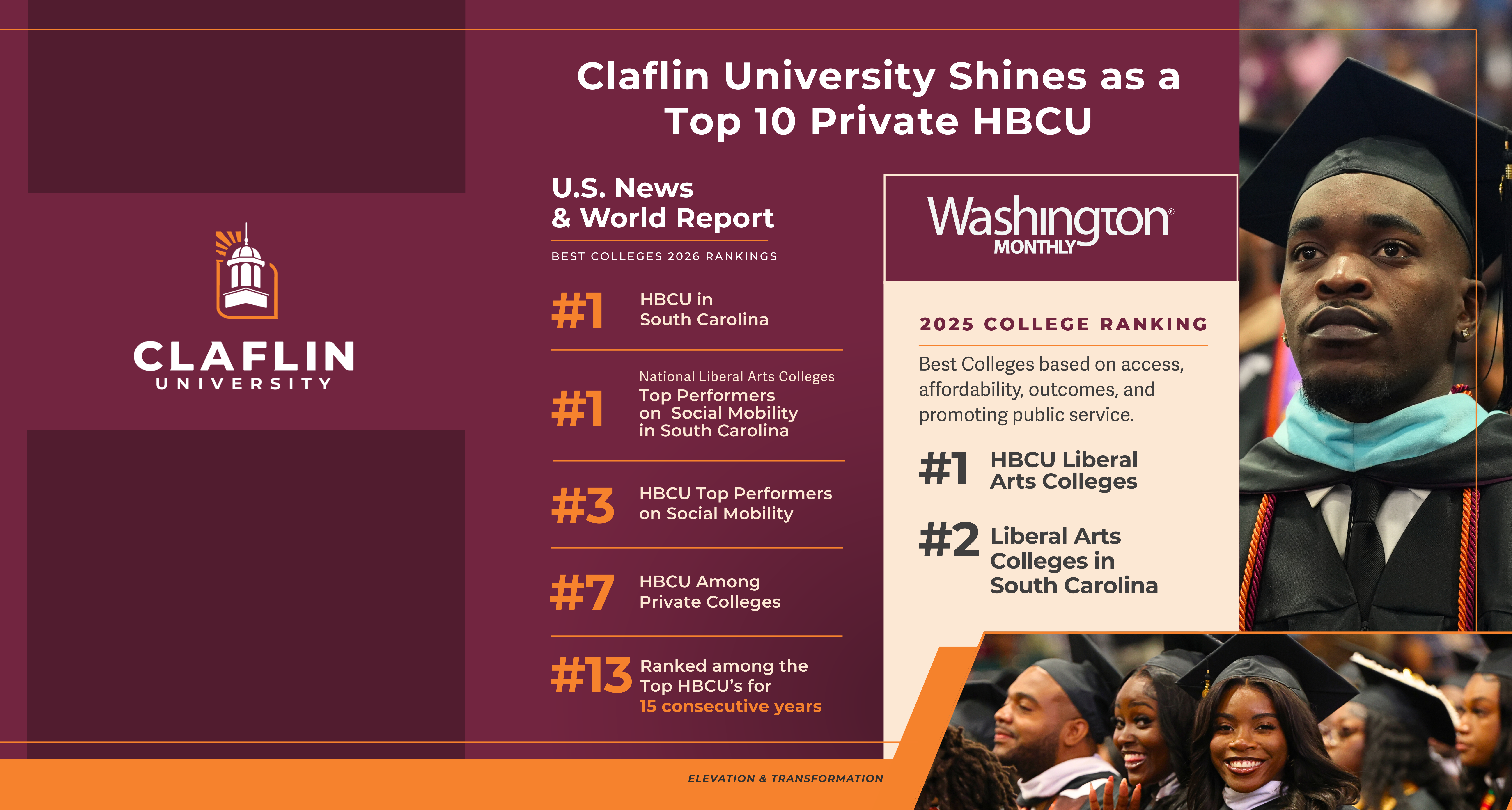 claflin university national rankings 2026-2027 banner