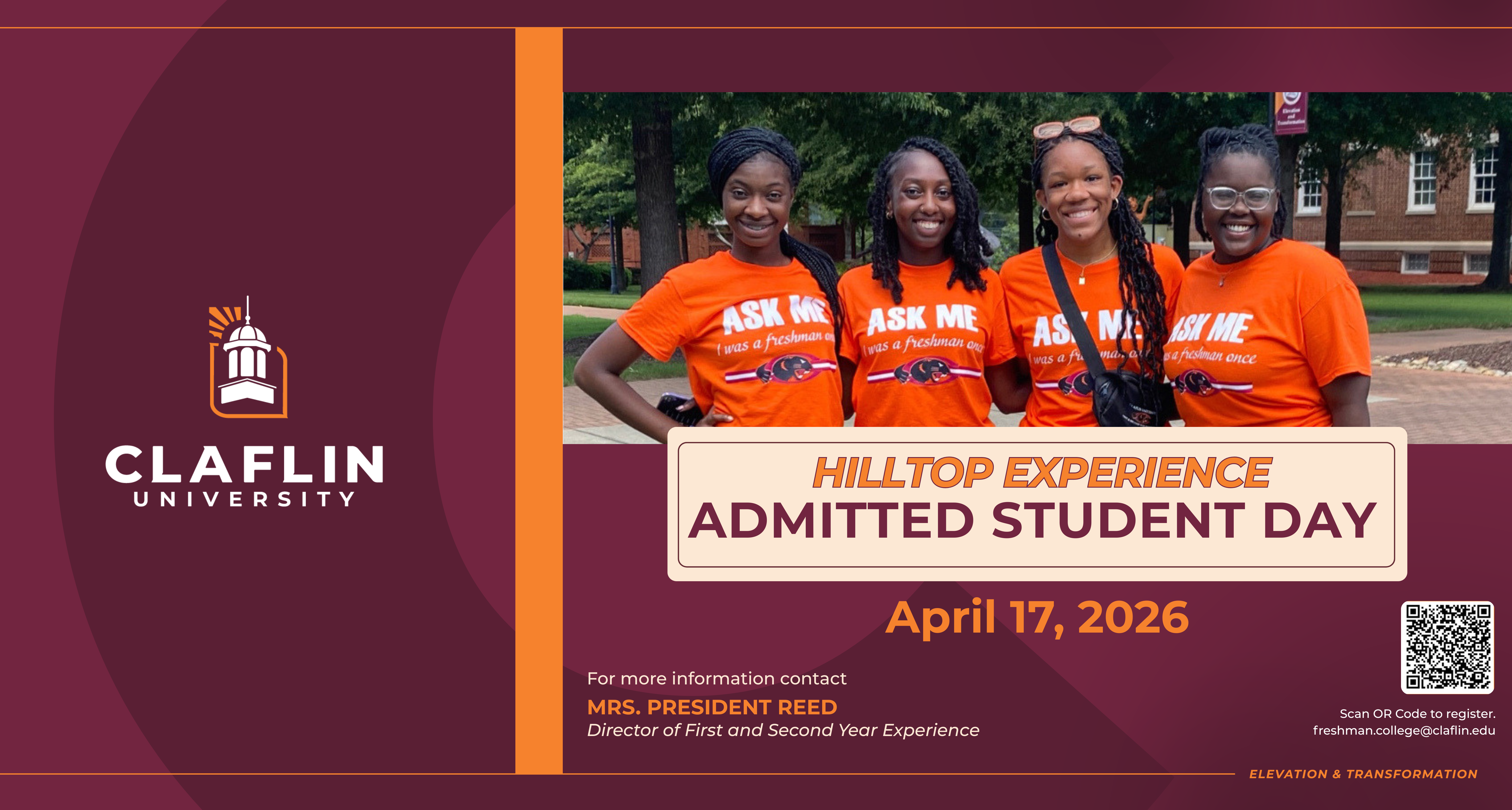 Hilltop Experience Admitted Student Day  4.17.2026