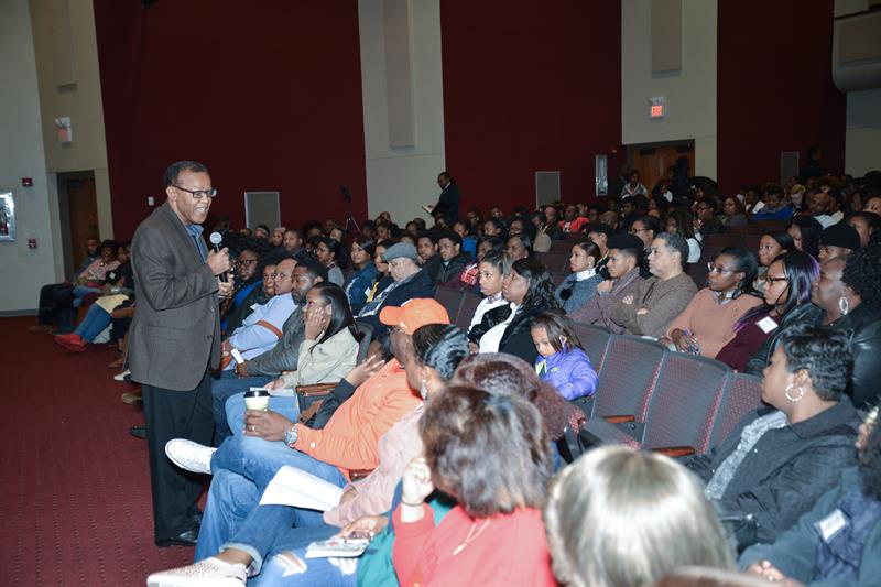 Claflin provost Dr Karl Wright addresses audience of high school scholars and family members at Sixth Annual Become a Visionary Leader Day Claflin provost Dr Karl Wright addresses audience of high school scholars and family members at Sixth Annual Become a Visionary Leader Day